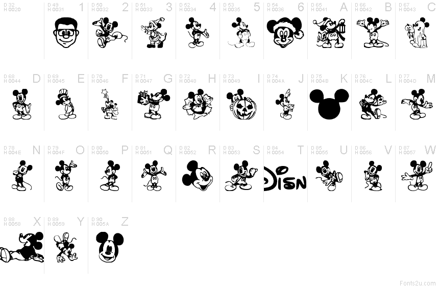Mickey Mousebats フォント