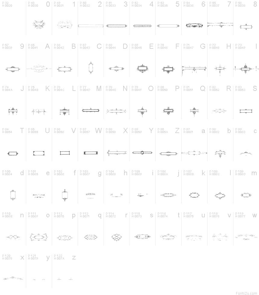 Ornament Borders font