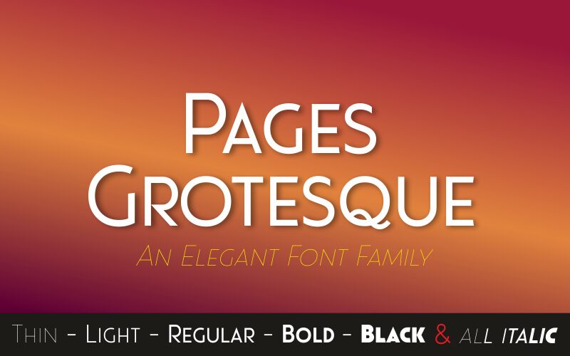 Pages Grotesque Demo Bold Italic Shrift