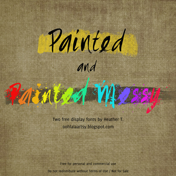 Painted Messy Font