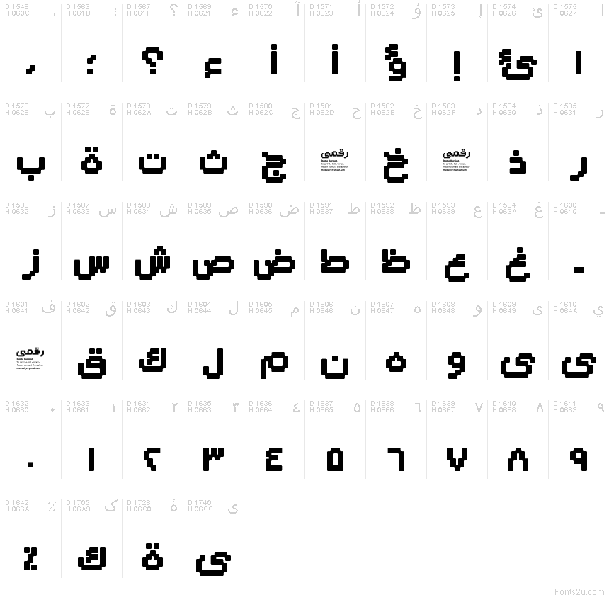 Arabic - charmap