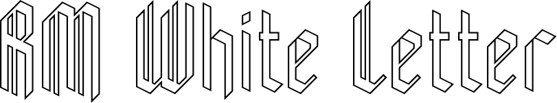 RM White Letter Regular font