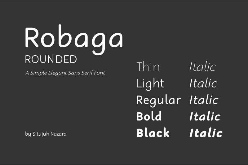 Robaga Rounded Bold Font
