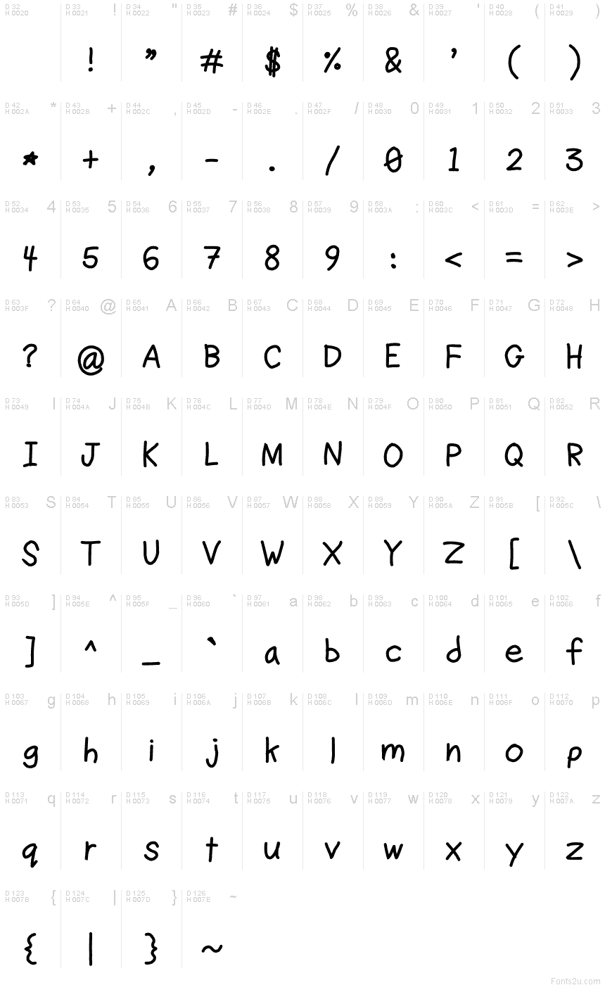 v handwriting font Font Handwriting v.2.0 Ruji's font