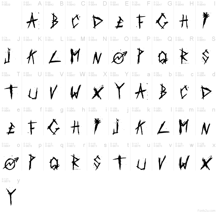 Scratched car paint font