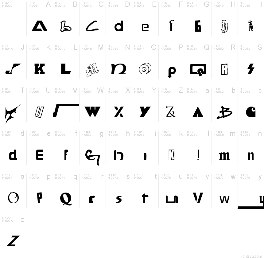 SKATEBOaRD braNds font