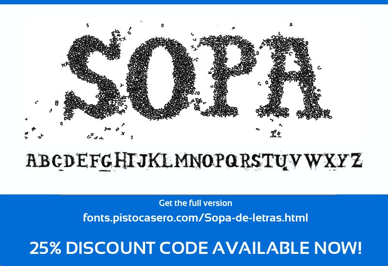 Sopadeletras Regular Font