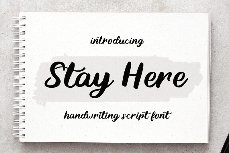 Stay Here font