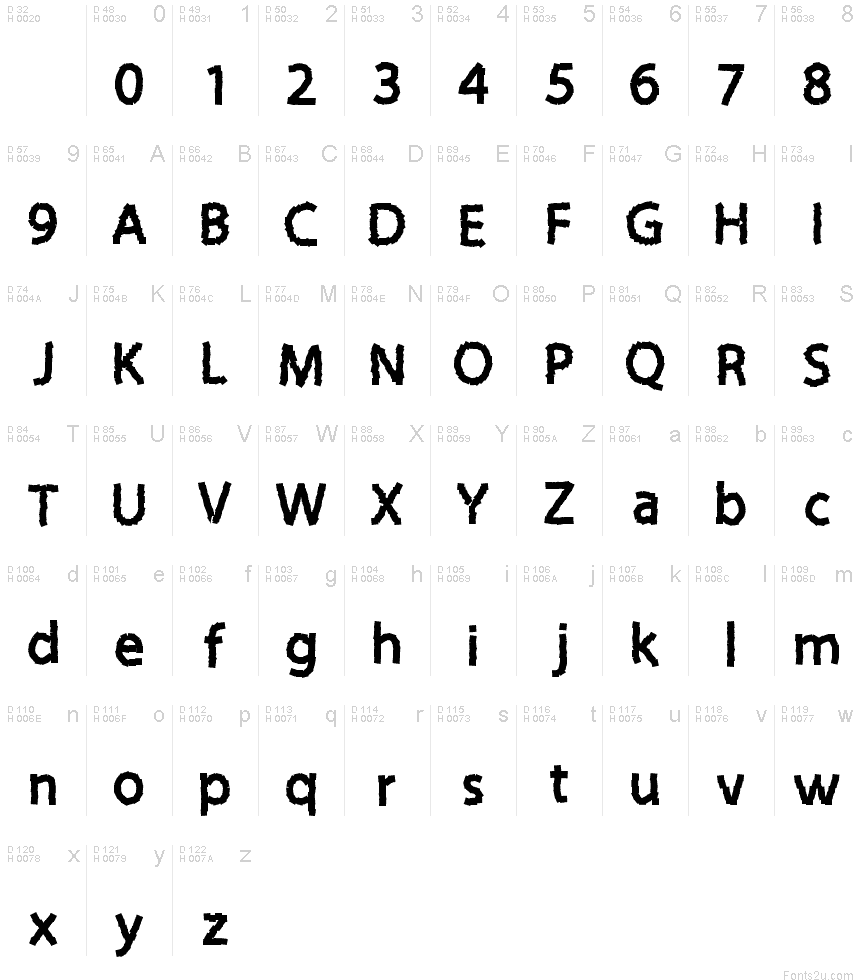 sticky notes fonts