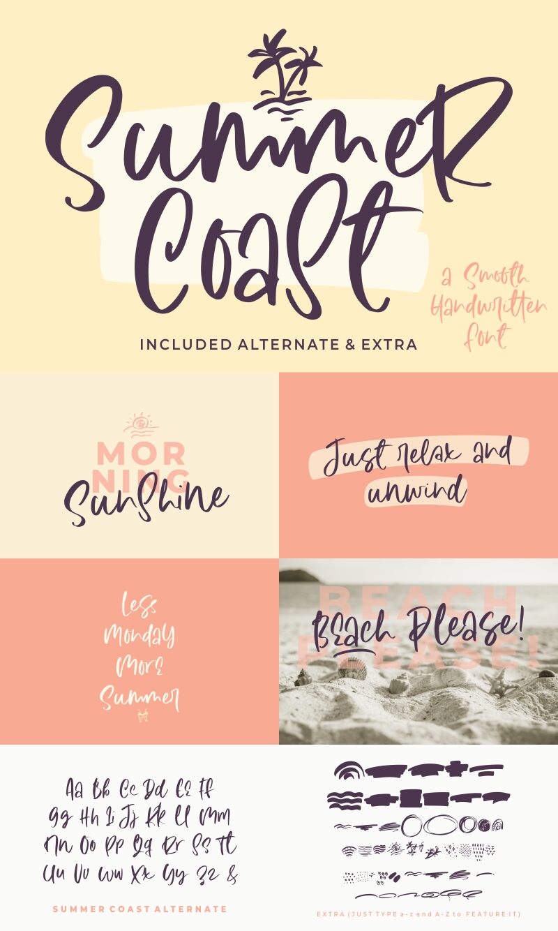 Download Free Summer Coast Extra Font Fonts Typography