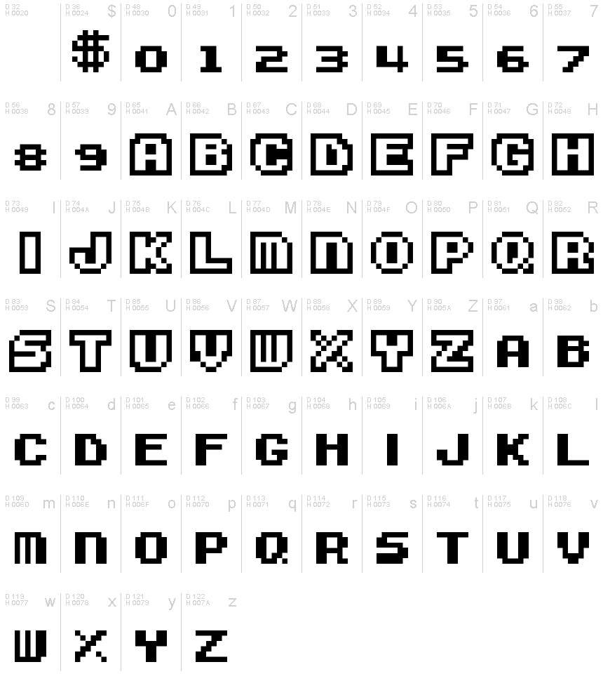 Super Mario Bros 3 Regular Font