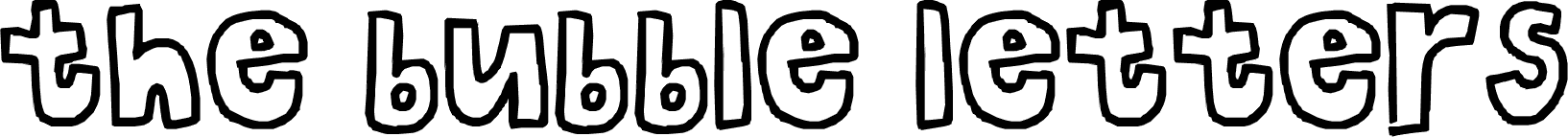 bubble letters font word