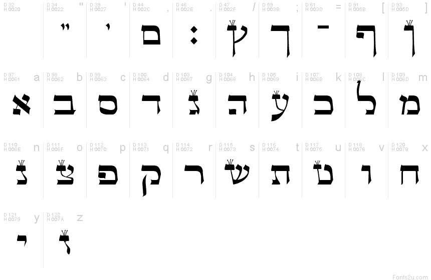 free hebrew fonts for mac