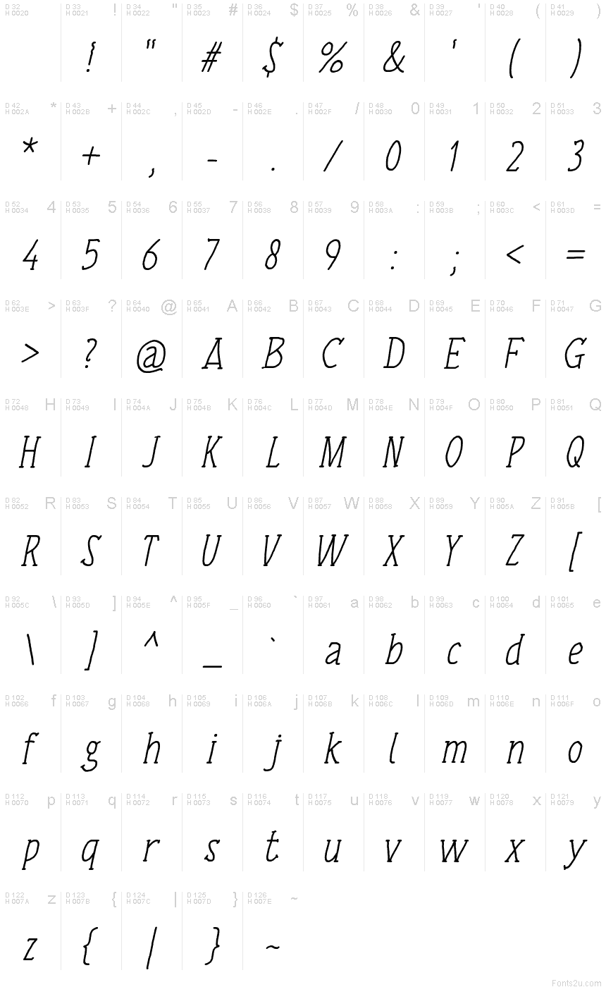 Tulisan Tangan 74 Italic font