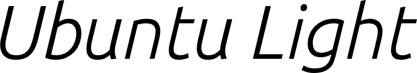 Download Ubuntu Light Italic font