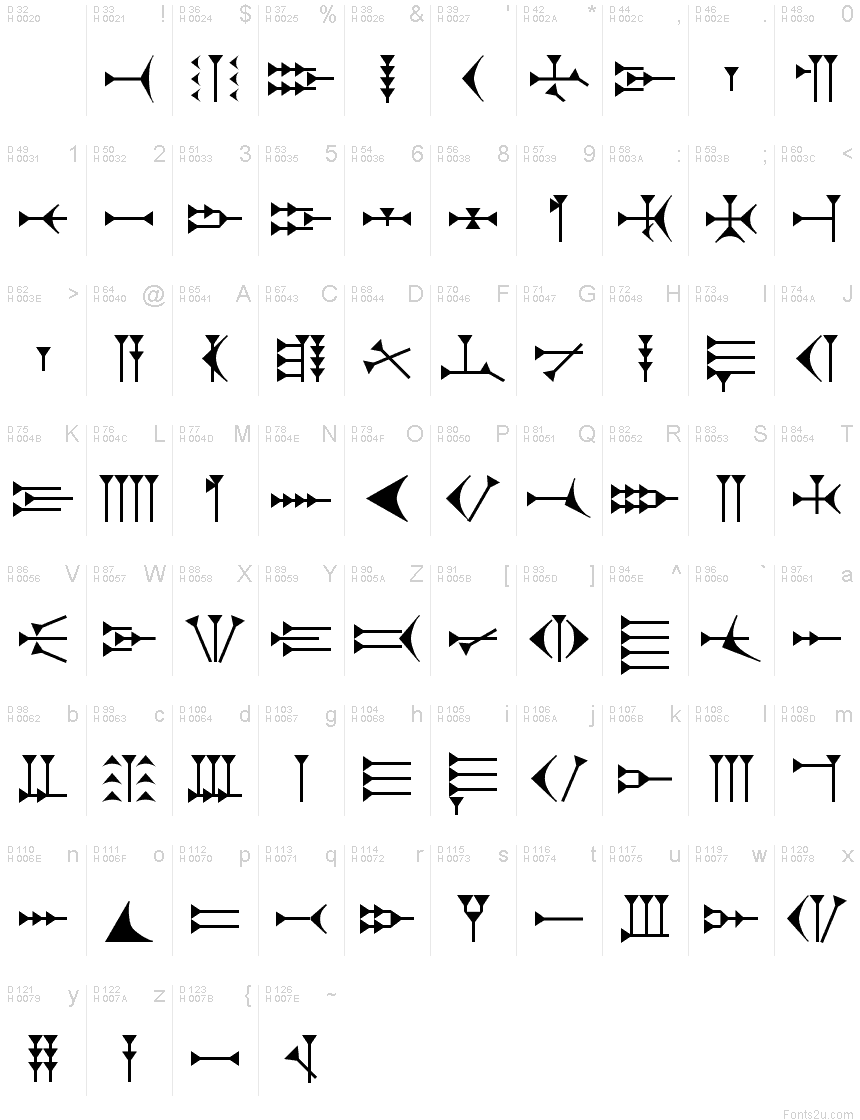 Ugaritic 3 font