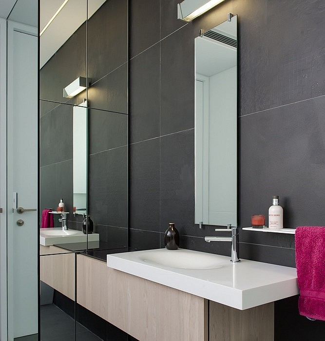Narrow Bathrooms can be effective…..
