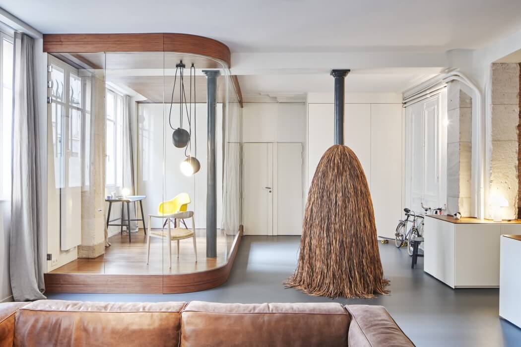 Glass & Walnut Loft by Cut Architectures